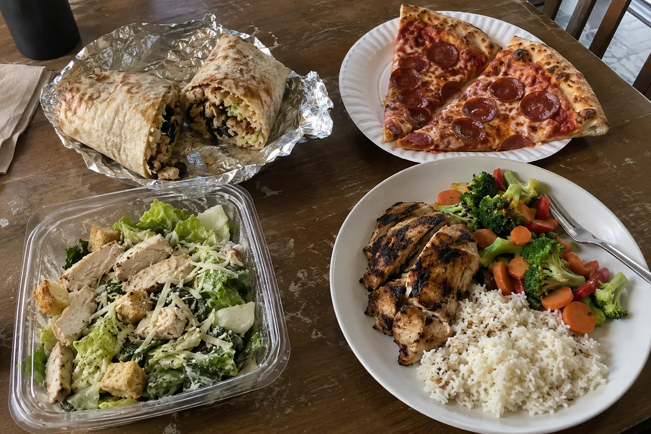 Similar protein, very different calories. Knowing the trade-offs makes eating out much easier to fit in.